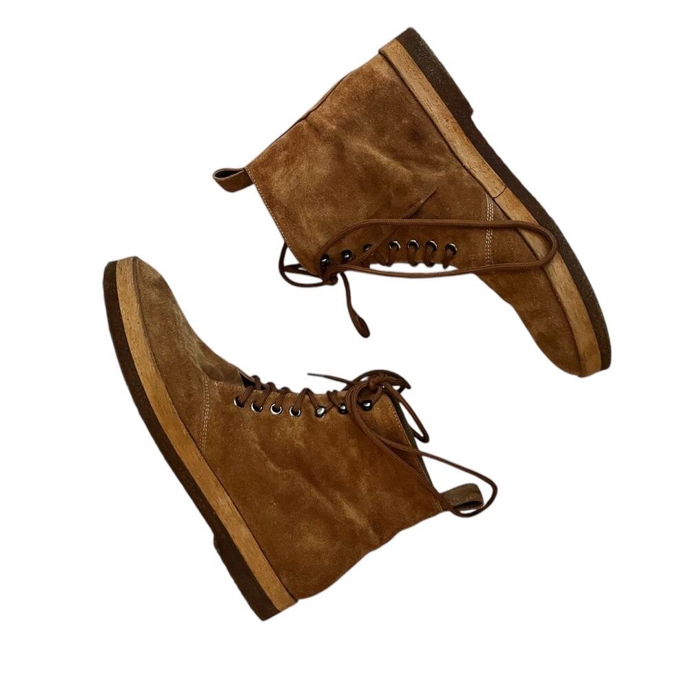Jenni Kayne Canyon Chestnut Brown Suede Lace Up Boots Size 40